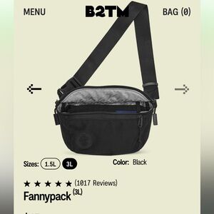 BABOON TO THE MOON FANNYPACK - black